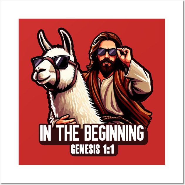 Genesis 1:1 In The Beginning Wall Art by Plushism